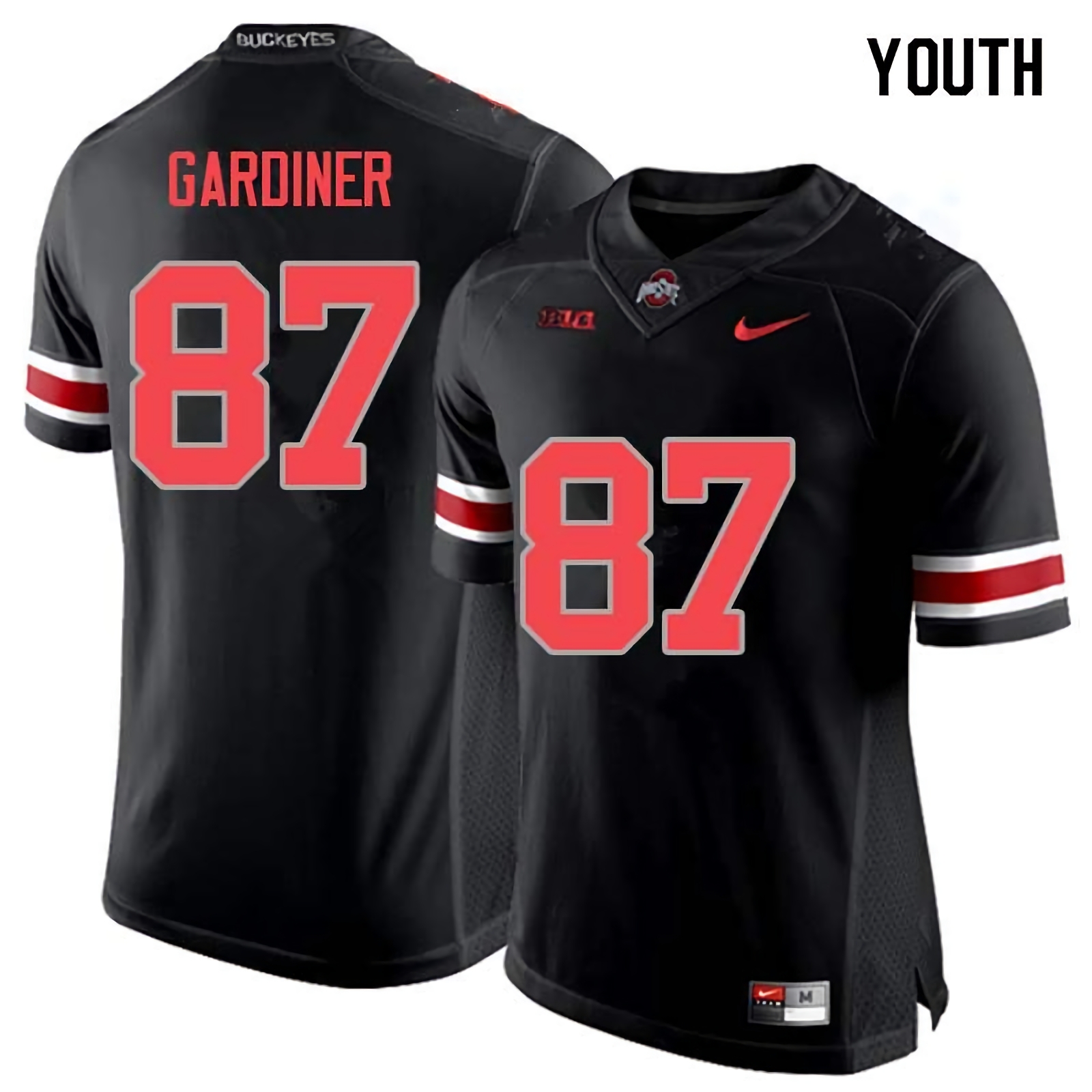 Ellijah Gardiner Ohio State Buckeyes Youth NCAA #87 Nike Blackout College Stitched Football Jersey BIB3456ZW